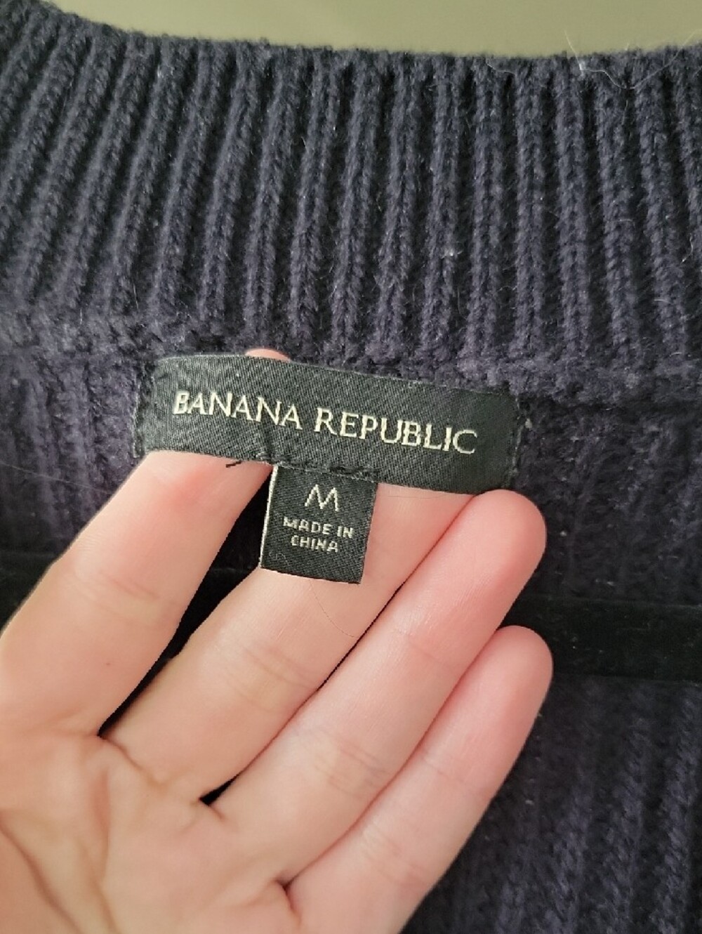 Banana Republic Black Ribbed Button-Up Cardigan - Picture 2 of 4